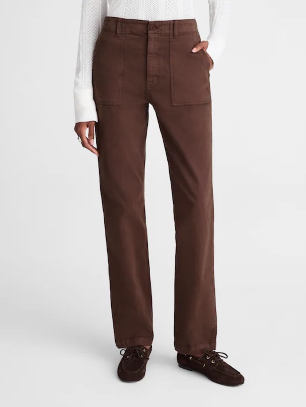 Madewell Utility Straight-Leg Pants Brown Size 31 NWT